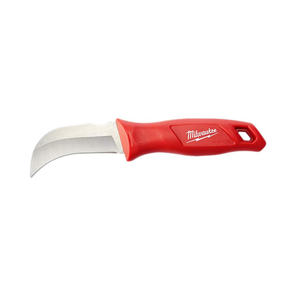 Milwaukee Tool - Blade Knives; Blade Type: Hawkbill; Material: Stainless Steel; Handle Material: Glass-Filled Nylon; Handle Color: Red; Features: Stays Sharper Longer; Lanyard Hole; Oversized Ergonomic Handle; Full
