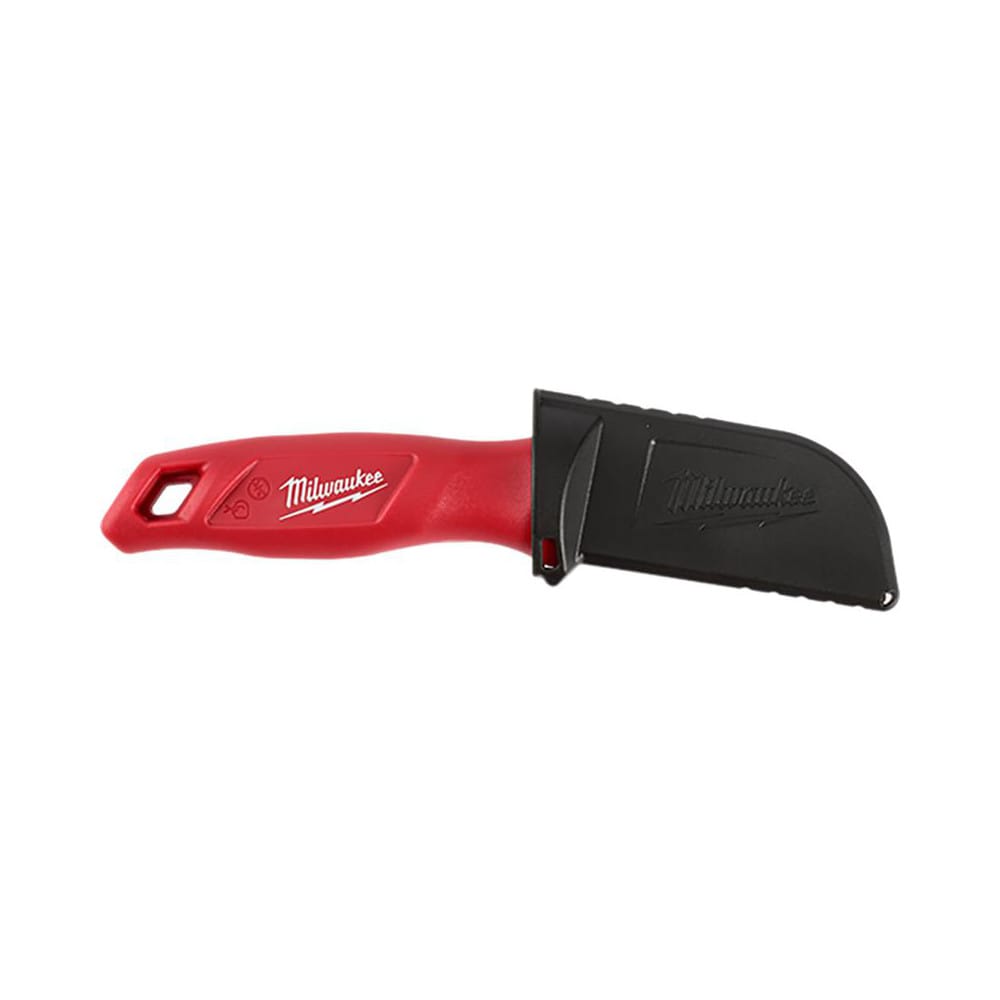 Milwaukee Tool - Fixed Blade Knives; Blade Type: Smooth; Blade Material:  AUS-8 Stainless Steel; Features: Multi-Position Sheath; Lanyard Hole;  Ultimate Durability; Overmolded Handle for Secure Grip; Full Tang Design;  Multi-Position Sheath for