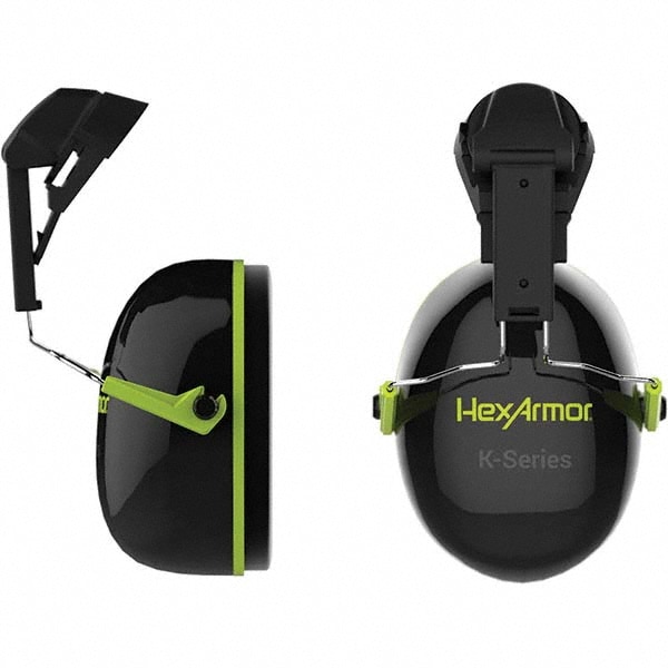 HexArmor. 17-16001 Earmuffs: 25 dB NRR Behind the Neck, Polyvinylchloride Cushion 