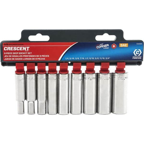 Crescent CSAS7N Deep Socket Set: 9 Pc 