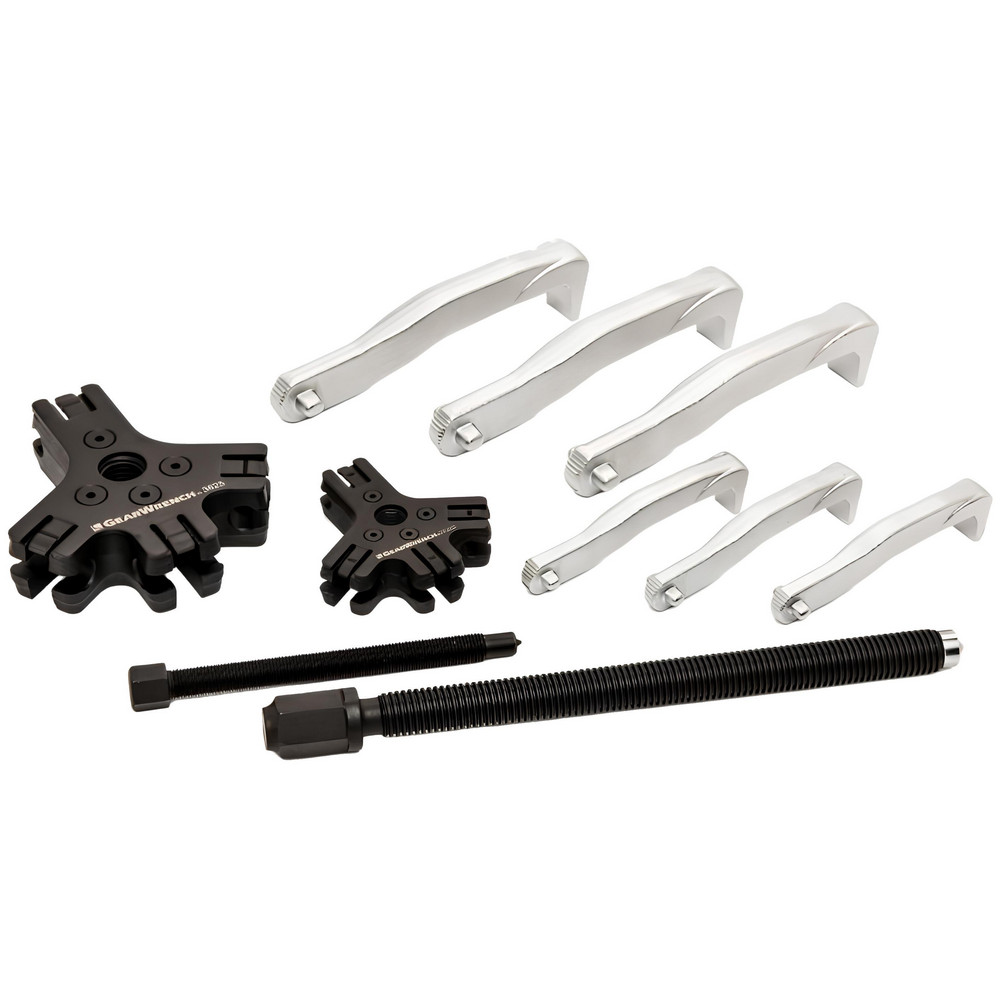 5 Ton, 3-1/4 to 5" Spread, Ratcheting Puller Set - 4" Reach, 11.4" OAL, 2 & 3 Jaws, 10 Pc