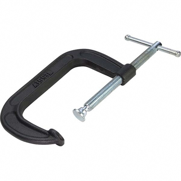 C-Clamp: 5" Max Opening, 3" Throat Depth, Forged Steel