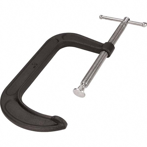 C-Clamp: 6" Max Opening, 3" Throat Depth, Forged Steel