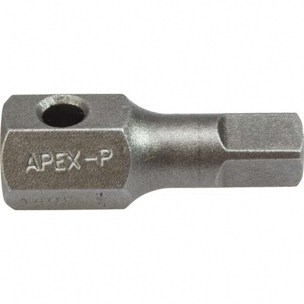 Hex Screwdriver Insert Bit: 7/16" Drive, 1/2" Hex, 1-1/4" OAL