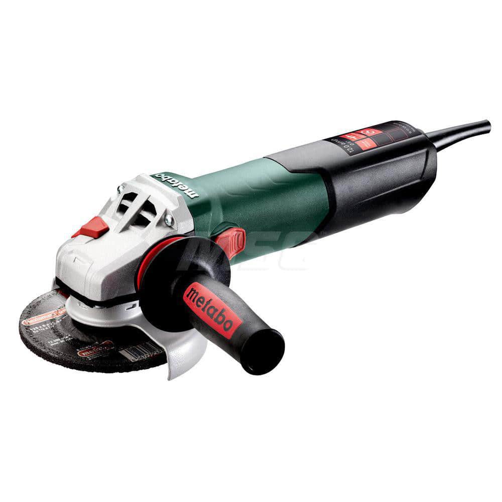 Metabo 603627420 Corded Angle Grinder: 4-1/2 to 5" Wheel Dia, 11,000 RPM, 5/8-11 Spindle 