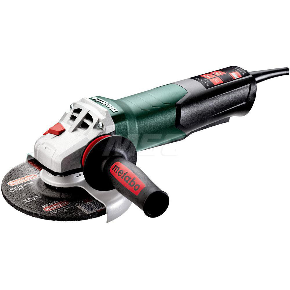 Corded Angle Grinder: 6" Wheel Dia, 10,000 RPM, 5/8-11 Spindle - 12A, 120V, Paddle with No Lock-on Switch