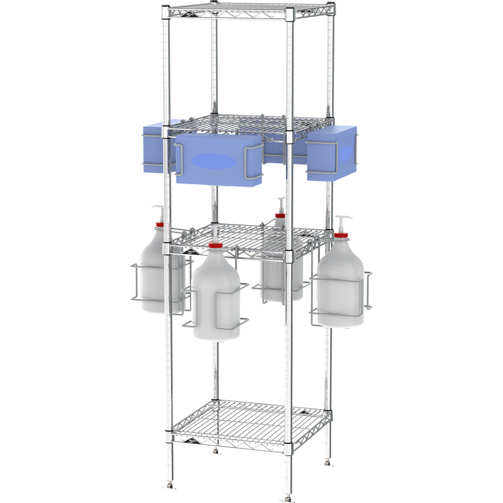 Lockable Bulk Storage Rack Metro - Bulk Storage Rack: 4 Shelves | MSC Direct