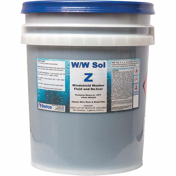 Detco w/ W Sol Z, 5 Gal Pail, Super Concentrated Windshield Washer