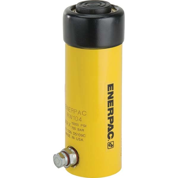 Enerpac RW104 Compact Hydraulic Cylinder: Base Mounting Hole Mount, Steel 