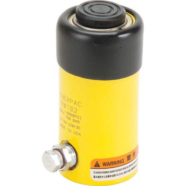 Enerpac RW102 Compact Hydraulic Cylinder: Base Mounting Hole Mount, Steel 