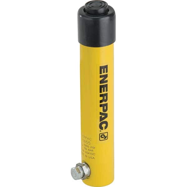 Enerpac RW55 Compact Hydraulic Cylinder: Base Mounting Hole Mount, Steel 