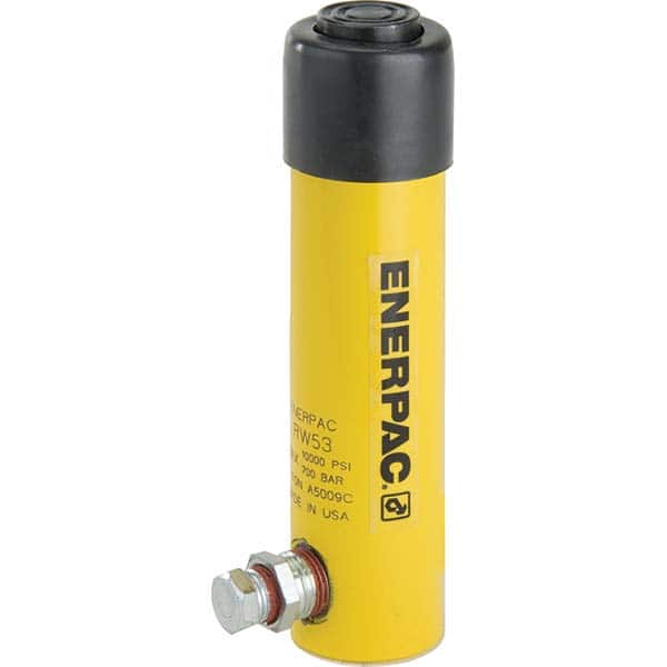 Enerpac RW53 Compact Hydraulic Cylinder: Base Mounting Hole Mount, Steel 