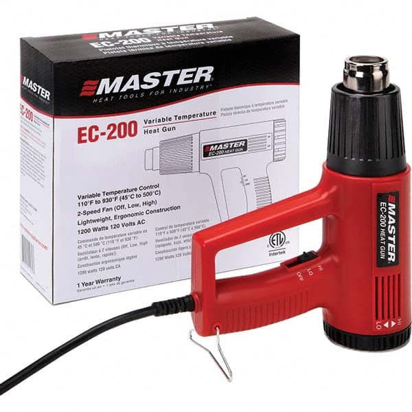 Master Appliance EC-200 110°F to 930°F Heat Setting, 5 or 9 CFM Air Flow, Heat Gun 