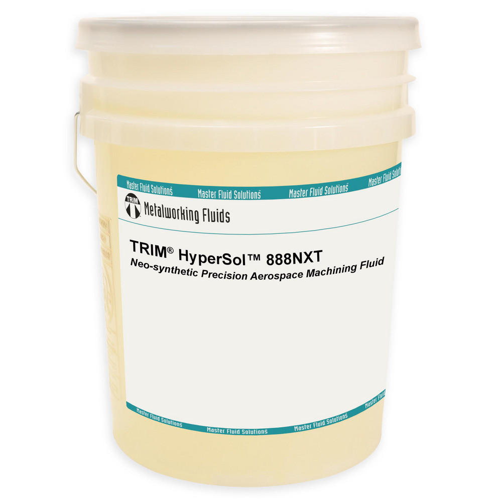 Aerospace Machining Fluid: TRIM HyperSol 888NXT, Synthetic, 5 gal Pail - For Alloy Steel, Aluminum, Inconel, Nickel Alloy, Stainless Steel, Titanium Alloy