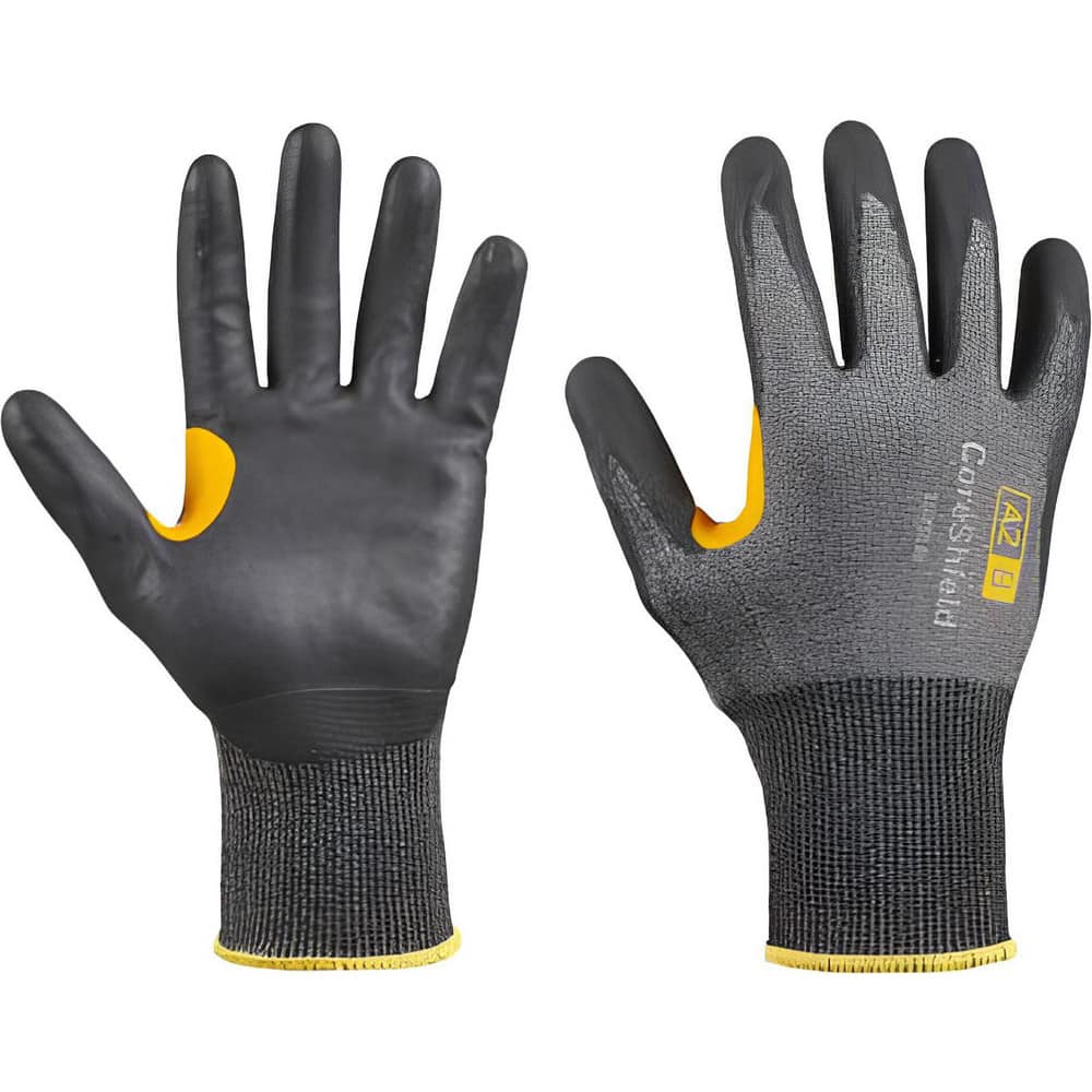 Cut, Puncture & Abrasive-Resistant Gloves: Size L, ANSI Cut A2, ANSI Puncture 1, Nitrile, HPPE