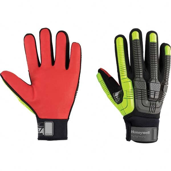 Cut & Abrasion-Resistant Gloves: Size XL, ANSI Cut A6, Rubber, Polyester Blend