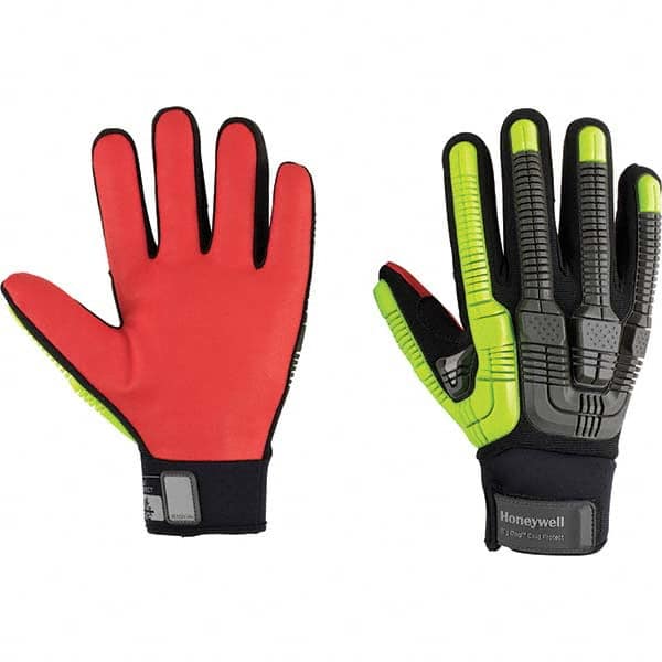 Cut & Abrasion-Resistant Gloves: Size 2XL, ANSI Cut A6, Rubber, Polyester Blend