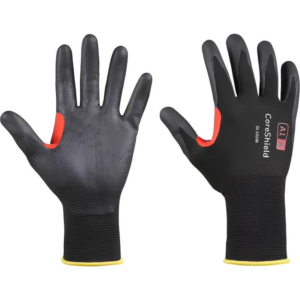 Cut, Puncture & Abrasive-Resistant Gloves: Size XL, ANSI Cut A1, ANSI Puncture 1, Nitrile, Nylon Blend