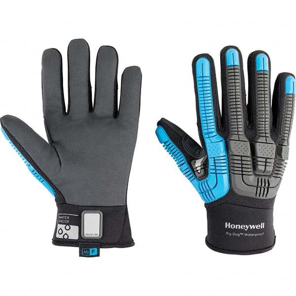 Cut, Puncture & Abrasive-Resistant Gloves: Size XL, ANSI Cut A6, ANSI Puncture 4, Rubber, Polyester Blend