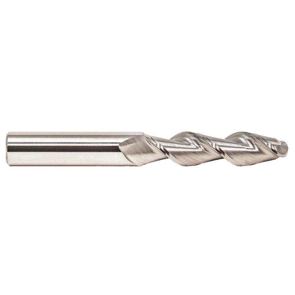 Ball End Mills; Mill Diameter (Inch): 1/8 ; Mill Diameter (Decimal Inch): 0.1250 ; Number Of Flutes: 2 ; End Mill Material: Solid Carbide ; Length of Cut (Decimal Inch): 0.2500 ; Length of Cut (Inch): 1/4