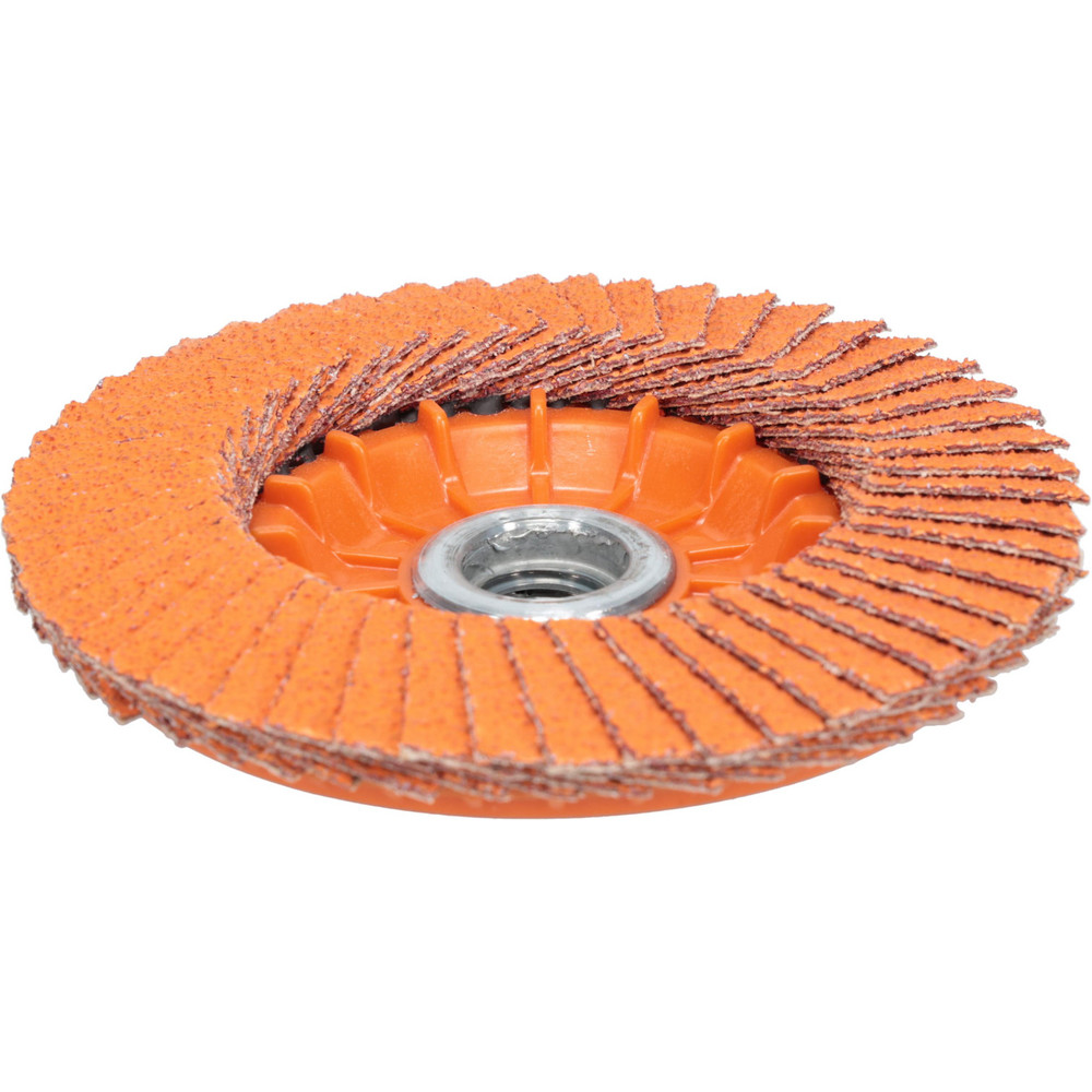 Flap Disc: 5/8-11 Hole, 60 Grit, Ceramic, Type 27