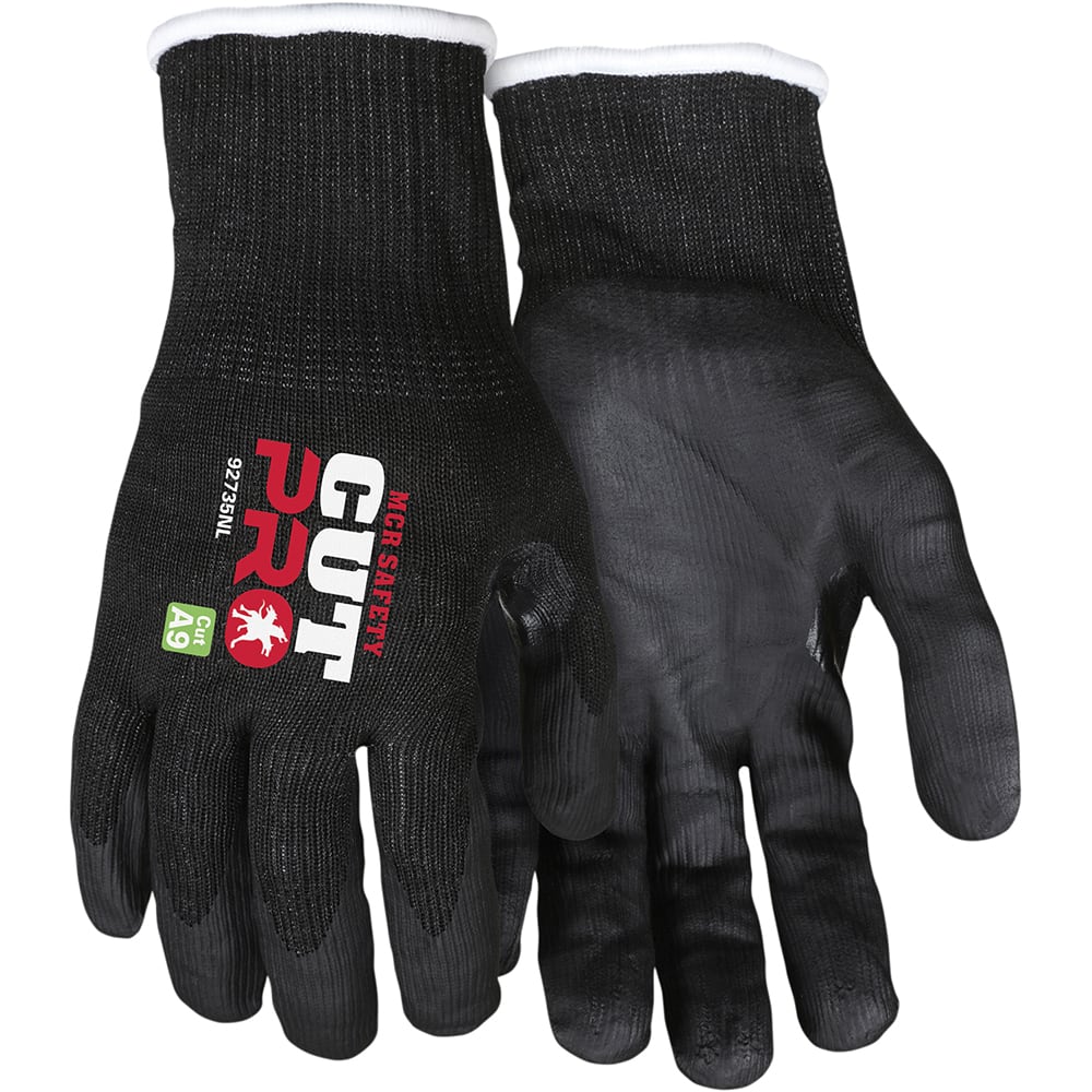 MCR SAFETY 92735NXL Cut, Puncture & Abrasive-Resistant Gloves: Size XL, ANSI Cut A9, ANSI Puncture 5, Nitrile, HPPE 