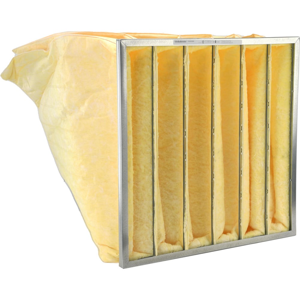 Bag Air Filter: MERV 15, 29" Deep, 24" Wide, 24" High, Synthetic