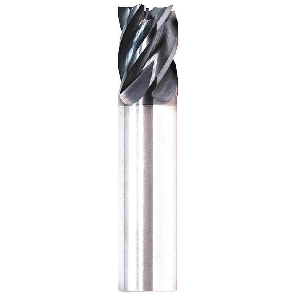 Corner Radius End Mill: 5/8" Dia, 2-1/8" LOC, 0.12" Radius, 5 Flutes, Solid Carbide