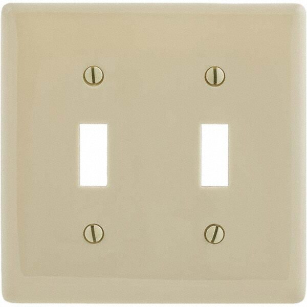 Wall Plates; Wall Plate Type: Switch Plates ; Color: Ivory ; Wall Plate Configuration: Toggle Switch ; Material: Thermoplastic ; Shape: Rectangle ; Wall Plate Size: Standard