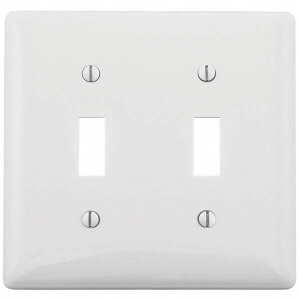 Wall Plates; Wall Plate Type: Switch Plates ; Color: White ; Wall Plate Configuration: Toggle Switch ; Material: Thermoplastic ; Shape: Rectangle ; Wall Plate Size: Standard