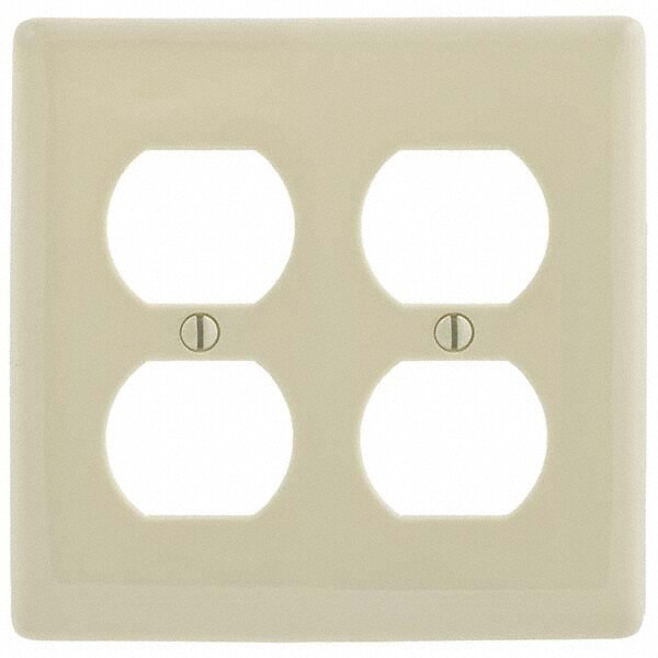 Wall Plates; Wall Plate Type: Outlet Wall Plates ; Color: Light Almond ; Wall Plate Configuration: Duplex Outlet ; Material: Thermoplastic ; Shape: Rectangle ; Wall Plate Size: Standard