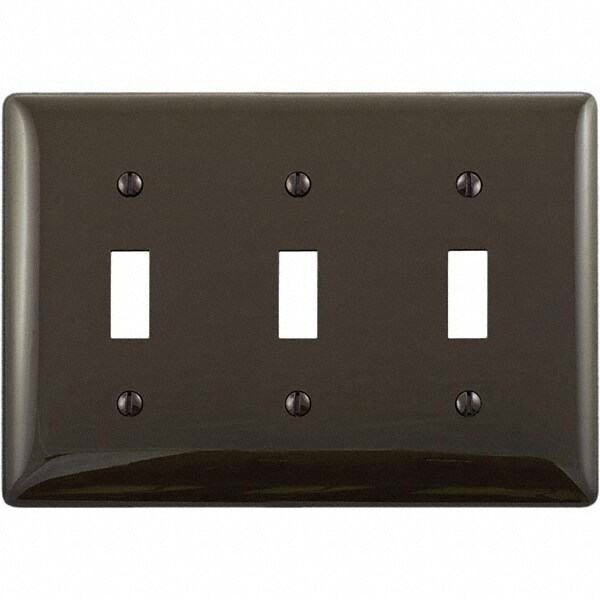 Wall Plates; Wall Plate Type: Switch Plates ; Color: Brown ; Wall Plate Configuration: Toggle Switch ; Material: Thermoplastic ; Shape: Rectangle ; Wall Plate Size: Standard