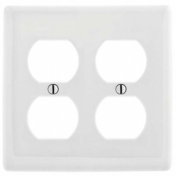 Wall Plates; Wall Plate Type: Outlet Wall Plates ; Color: White ; Wall Plate Configuration: Duplex Outlet ; Material: Thermoplastic ; Shape: Rectangle ; Wall Plate Size: Standard