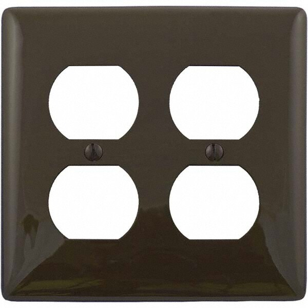 Wall Plates; Wall Plate Type: Outlet Wall Plates ; Color: Brown ; Wall Plate Configuration: Duplex Outlet ; Material: Thermoplastic ; Shape: Rectangle ; Wall Plate Size: Standard