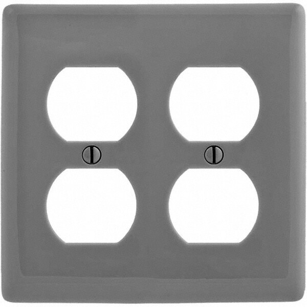 Wall Plates; Wall Plate Type: Outlet Wall Plates ; Color: Gray ; Wall Plate Configuration: Duplex Outlet ; Material: Thermoplastic ; Shape: Rectangle ; Wall Plate Size: Standard