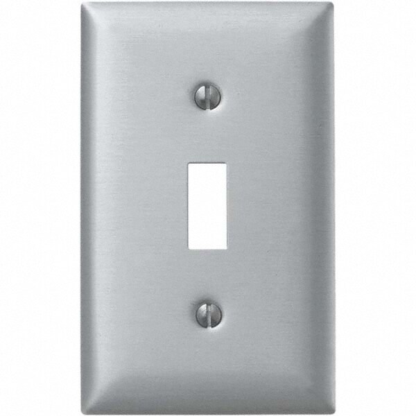 Wall Plates; Wall Plate Type: Switch Plates ; Color: Metallic ; Wall Plate Configuration: Toggle Switch ; Material: Aluminum ; Shape: Rectangle ; Wall Plate Size: Standard