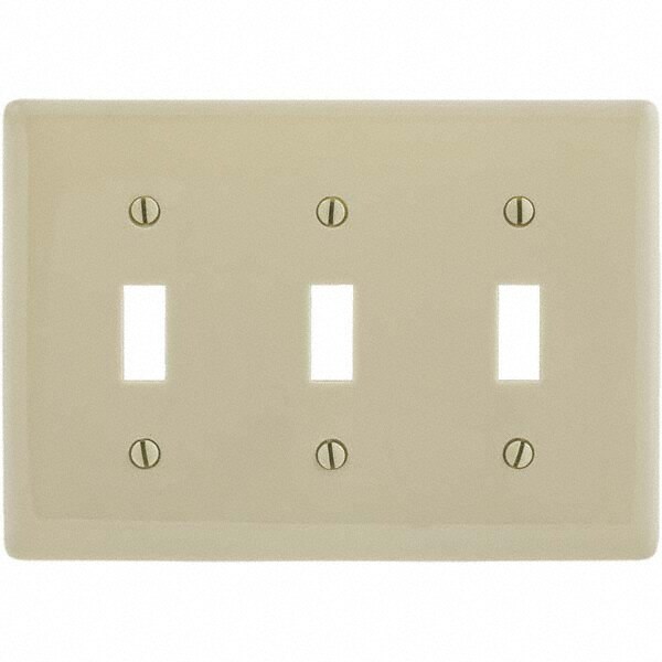 Wall Plates; Wall Plate Type: Switch Plates ; Color: Ivory ; Wall Plate Configuration: Toggle Switch ; Material: Thermoplastic ; Shape: Rectangle ; Wall Plate Size: Standard