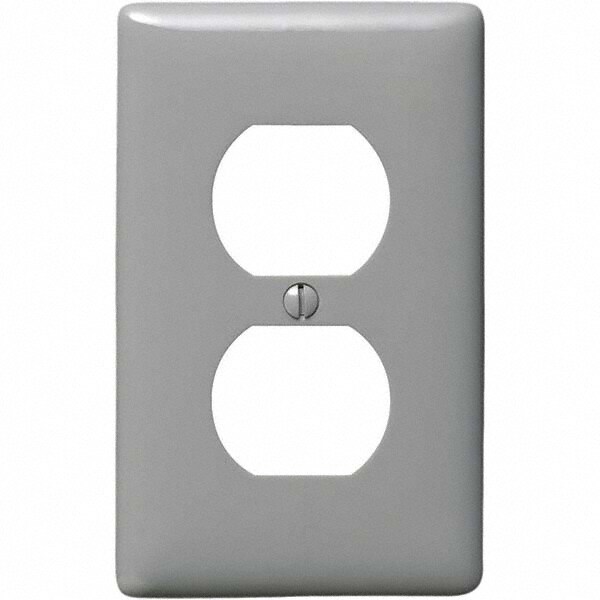 Wall Plates; Wall Plate Type: Outlet Wall Plates ; Color: Gray ; Wall Plate Configuration: Duplex Outlet ; Material: Thermoplastic ; Shape: Rectangle ; Wall Plate Size: Standard