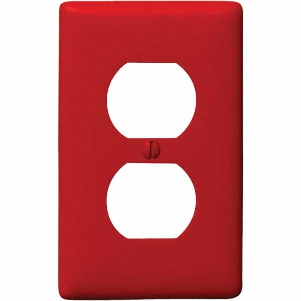Wall Plates; Wall Plate Type: Outlet Wall Plates ; Color: Red ; Wall Plate Configuration: Duplex Outlet ; Material: Thermoplastic ; Shape: Rectangle ; Wall Plate Size: Standard