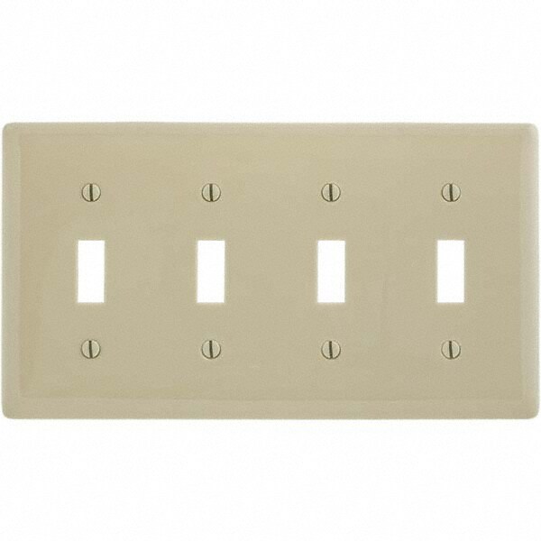 Wall Plates; Wall Plate Type: Switch Plates ; Color: Ivory ; Wall Plate Configuration: Toggle Switch ; Material: Thermoplastic ; Shape: Rectangle ; Wall Plate Size: Standard