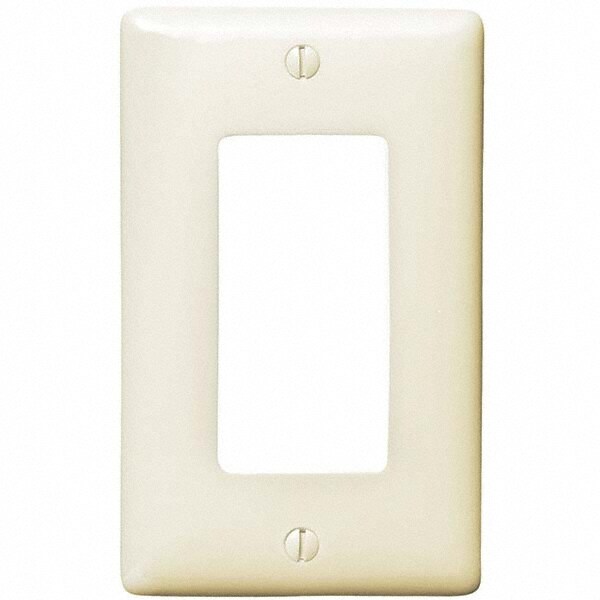Wall Plates; Wall Plate Type: Outlet Wall Plates ; Color: Light Almond ; Wall Plate Configuration: GFCI/Surge Receptacle ; Material: Thermoplastic ; Shape: Rectangle ; Wall Plate Size: Standard