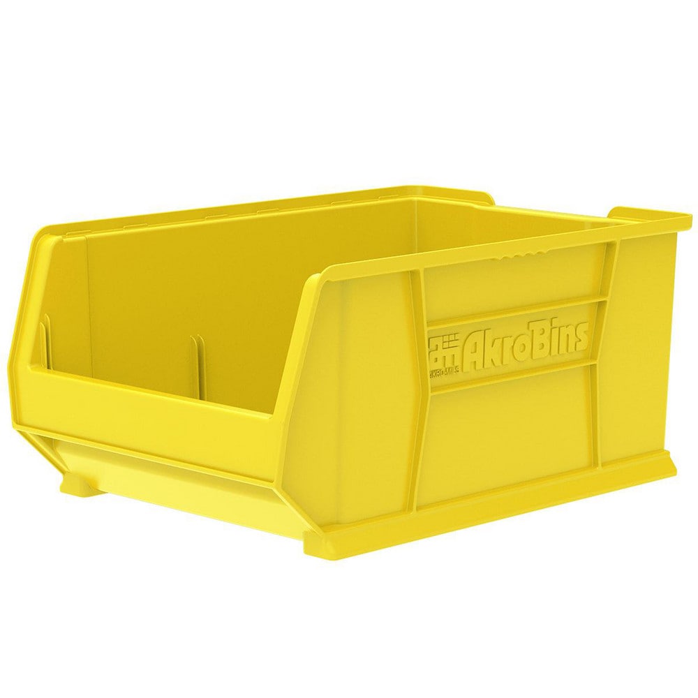 AKRO-MILS 30288YELLO Plastic Hopper Stacking Bin: Yellow Image