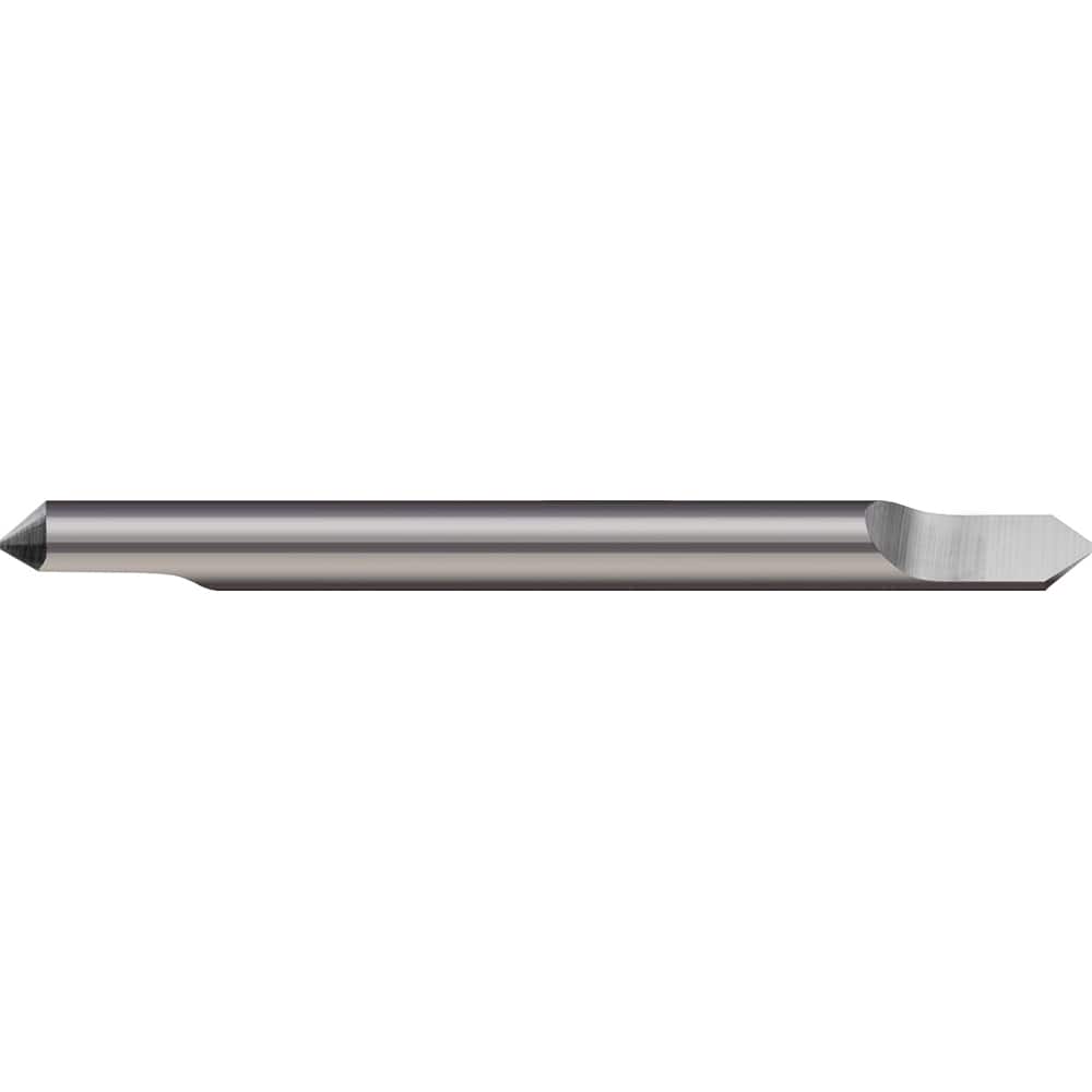 Micro 100 RNC-250-2 Engraving Cutter: 1/4" Dia, 0.008" Tip Dia, Tipped Off Point, Solid Carbide 