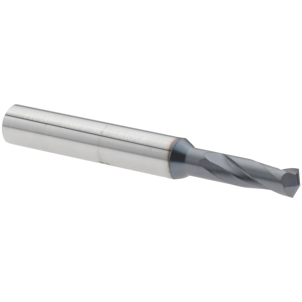 Micro 100 Spotting Drill: 1/8" Dia, 140 deg, 1-1/2" OAL, Solid Carbide - 3/8" Flute Length, 3/16" Shank Dia, AlTiN Finish, Right Hand Cut, Series QSPD