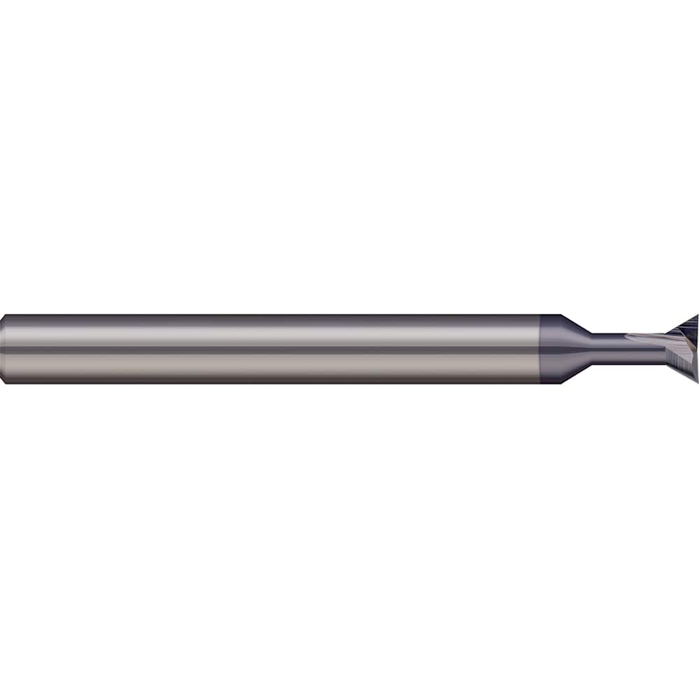 Micro 100 DT-375-090-010X Dovetail Cutter: 90 °, 3/8" Cut Dia, 0.127" Cut Width, Solid Carbide 