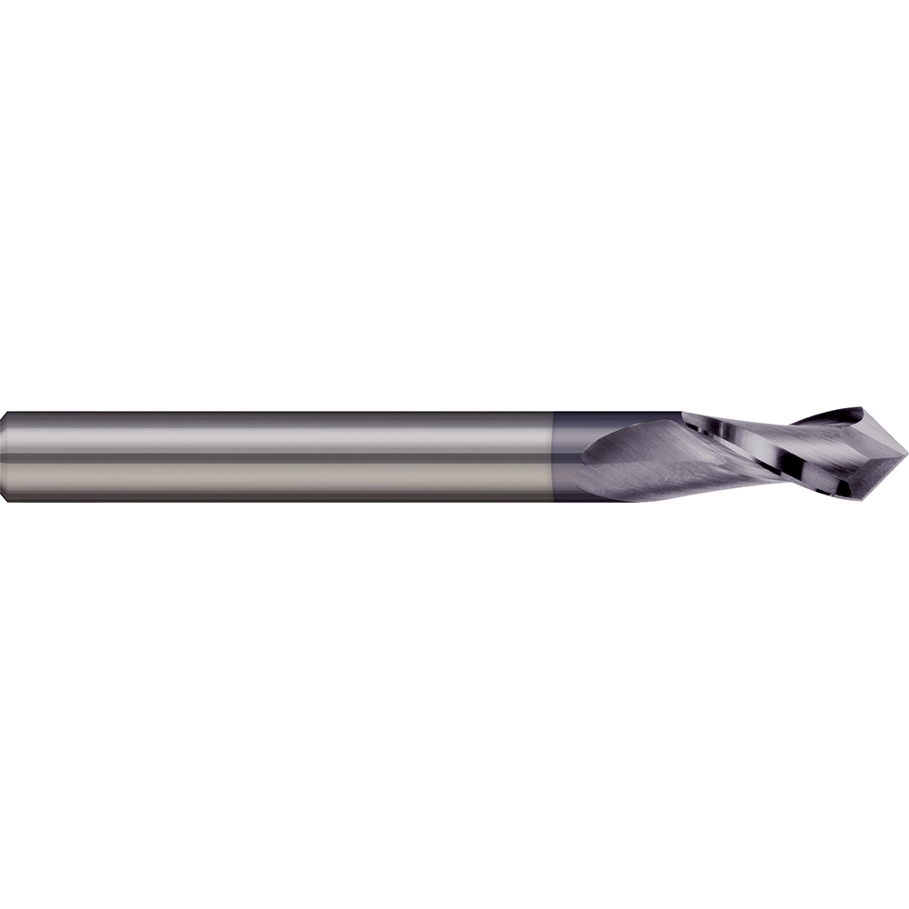 Drill Mill: 1/8" Dia, 1/2" LOC, 4 Flutes, 90 &deg; Point, Solid Carbide - 1-1/2" OAL, 1/8" Shank Dia, AlTiN Finish