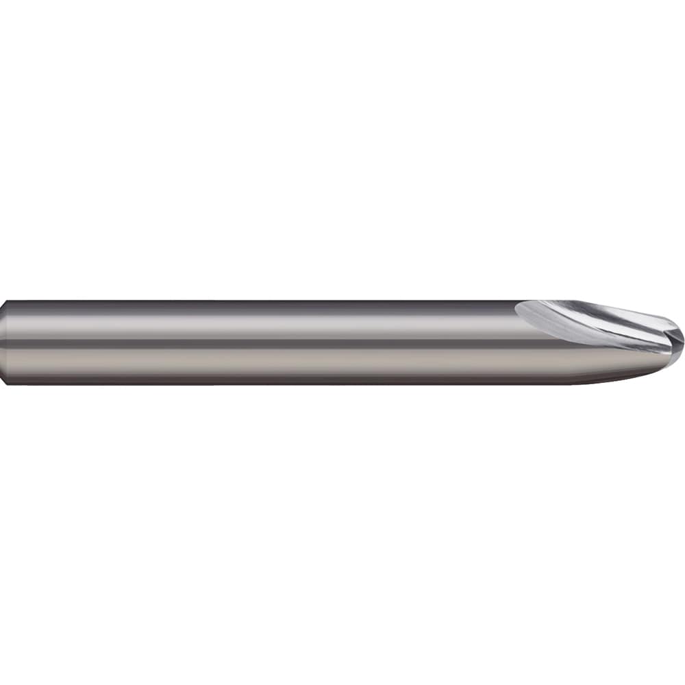 Micro 100 MRF-250-062 Tapered End Mill: 15 ° per Side, 1/8" Small Dia, 2 Flutes, Solid Carbide, Ball End Image