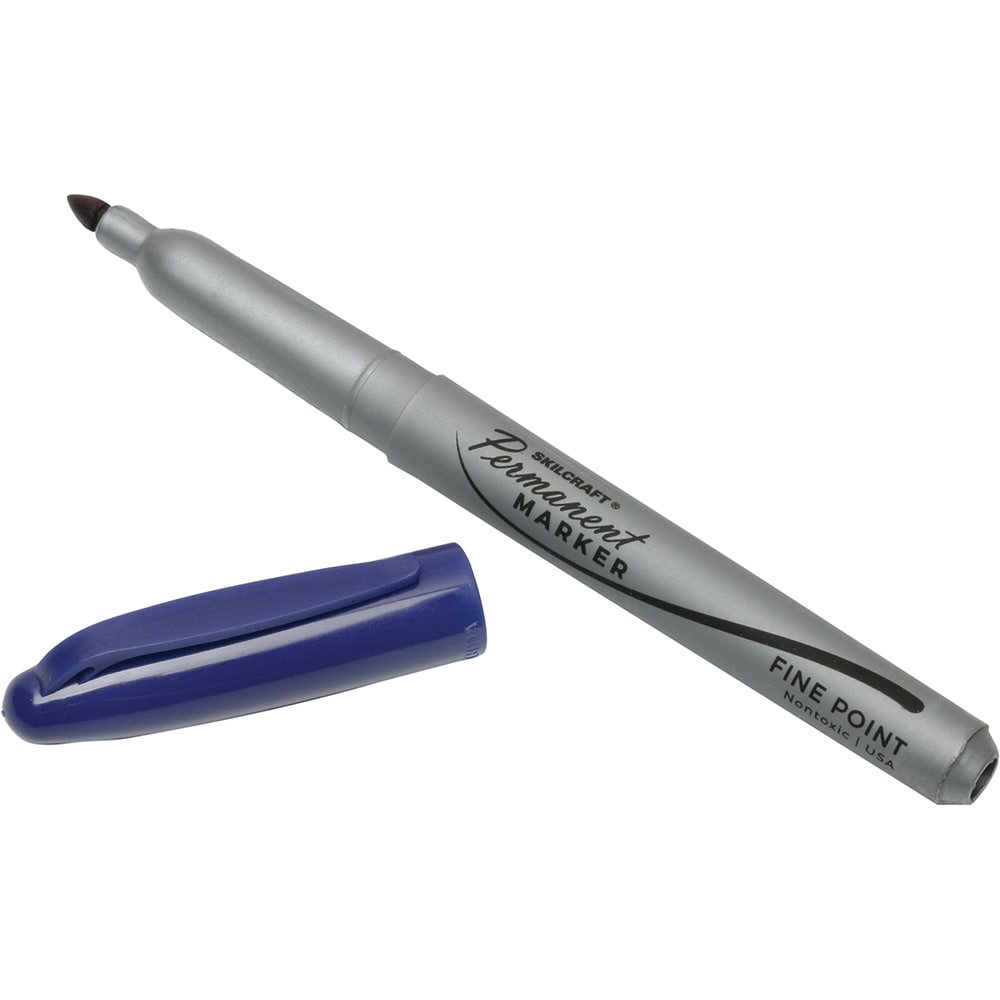 Ability One - Permanent Marker: Blue, Water-Based - 15314172 - MSC