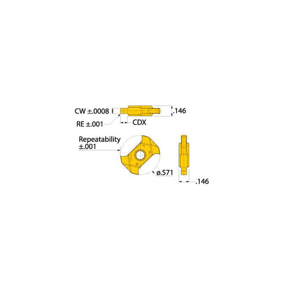Ingersoll Cutting Tools Grooving Inserts; Insert Style TQIS ; Insert