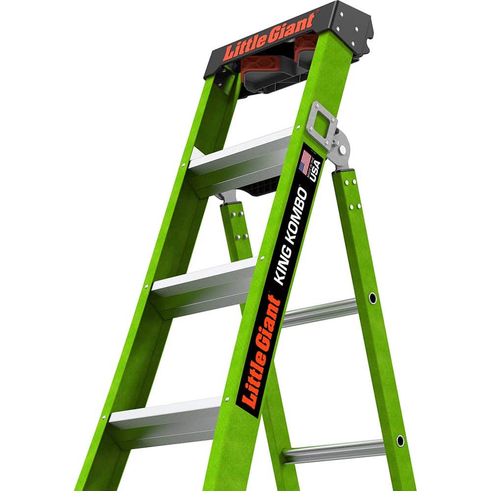 5-Step Fiberglass Step Ladder: Type IAA, 375 lb Capacity, 6' High